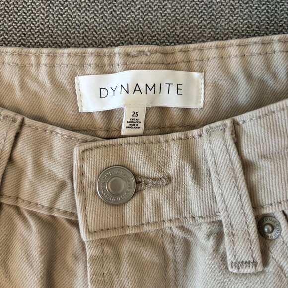 Dynamite High-Rise Frayed Denim Shorts – Size 25 - Picture 2 of 8